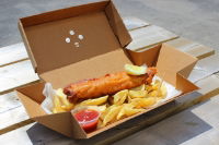 Premium Fold Out Burger Meal Box (24x12cm) (100's)