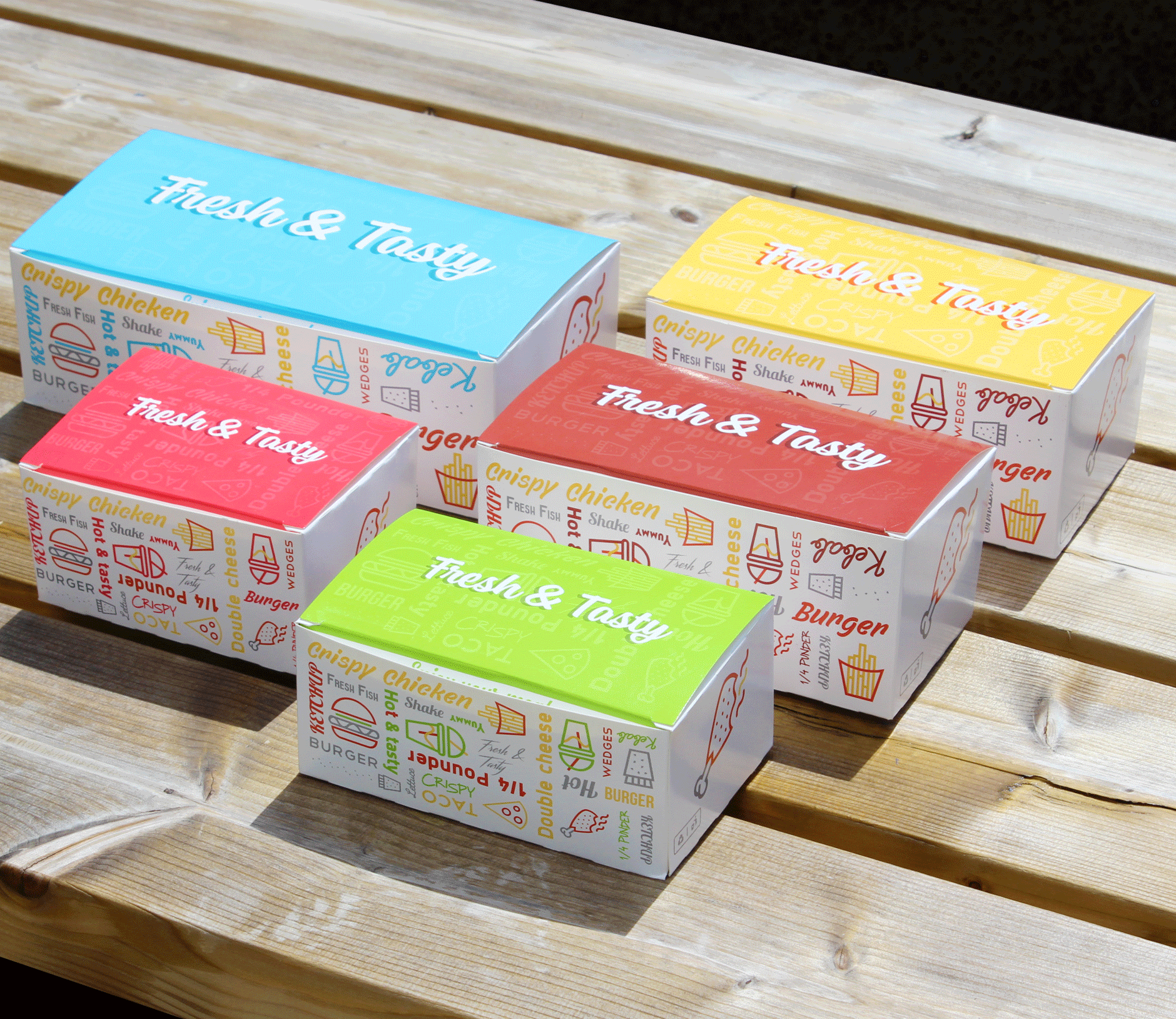 XL Fresh & Tasty Snack Box -(218x116x73mm) (200)